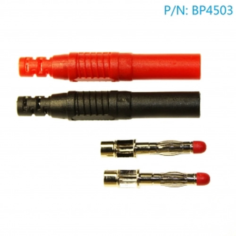 Přímý banánkový konektor 4mm BP4503 se 1 červeným a 1 černým