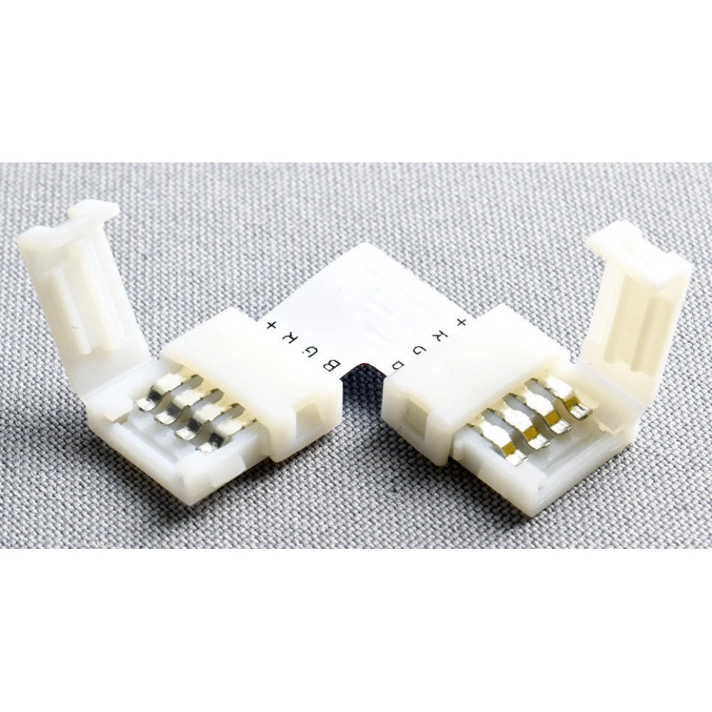 LED L konektor 4 pin 10mm 5050 RGB pro LED pásky YourLed