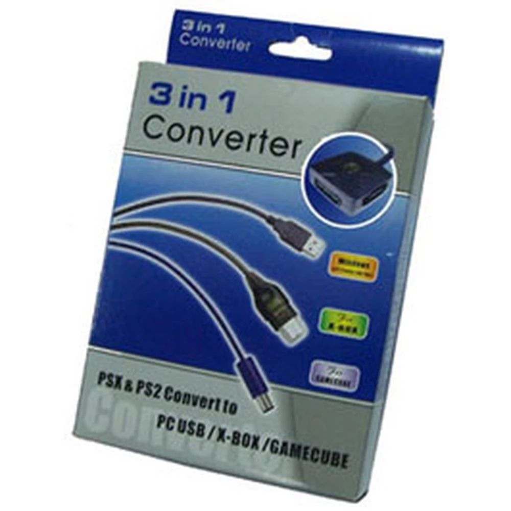 Adaptér 3 v 1 pro ovladače PS/PS2 na USB, GameCube a Xbox - Mayflash