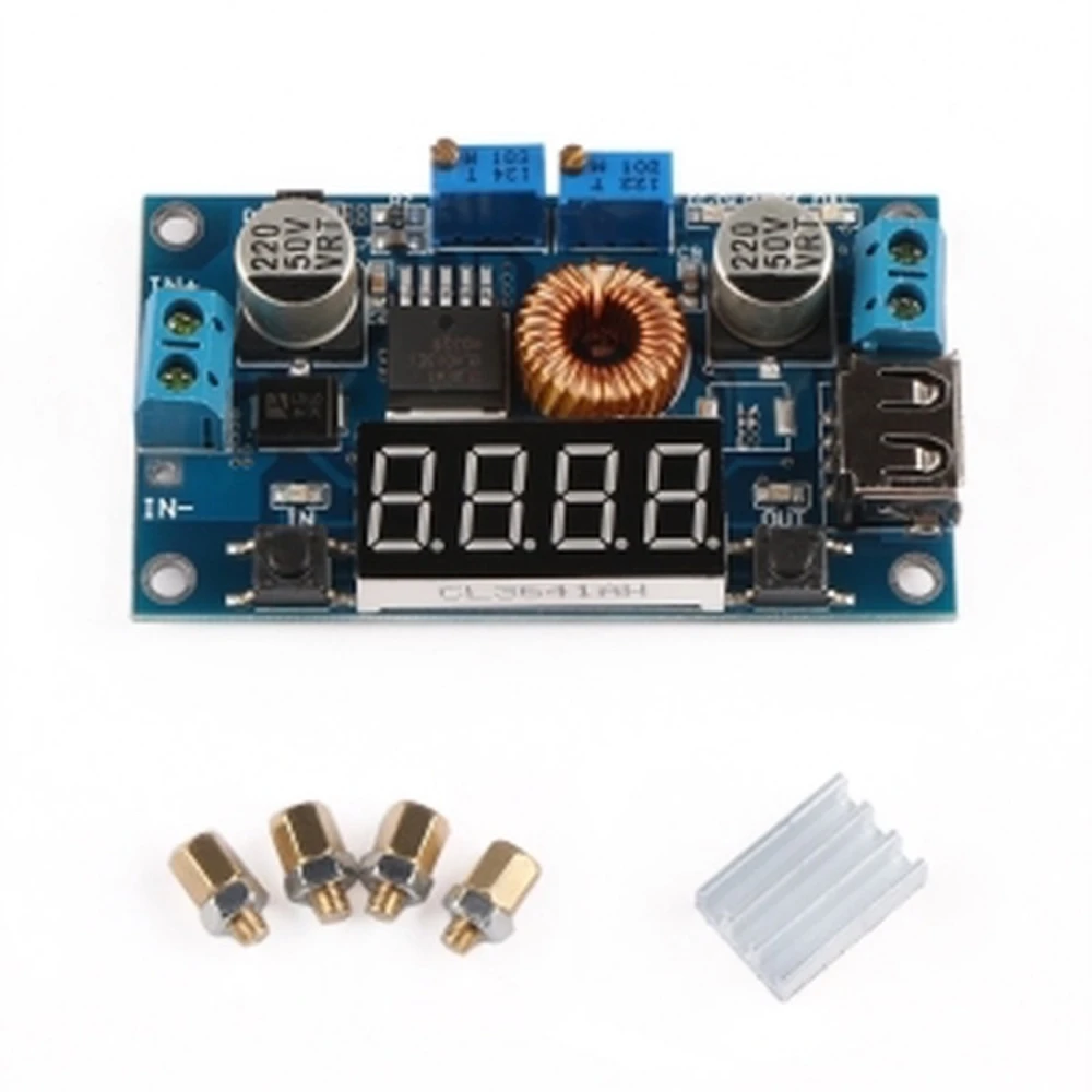 Nastavitelný DC-DC měnič 5A 1.25V-32V s voltmetrem a ampérmetrem satkit