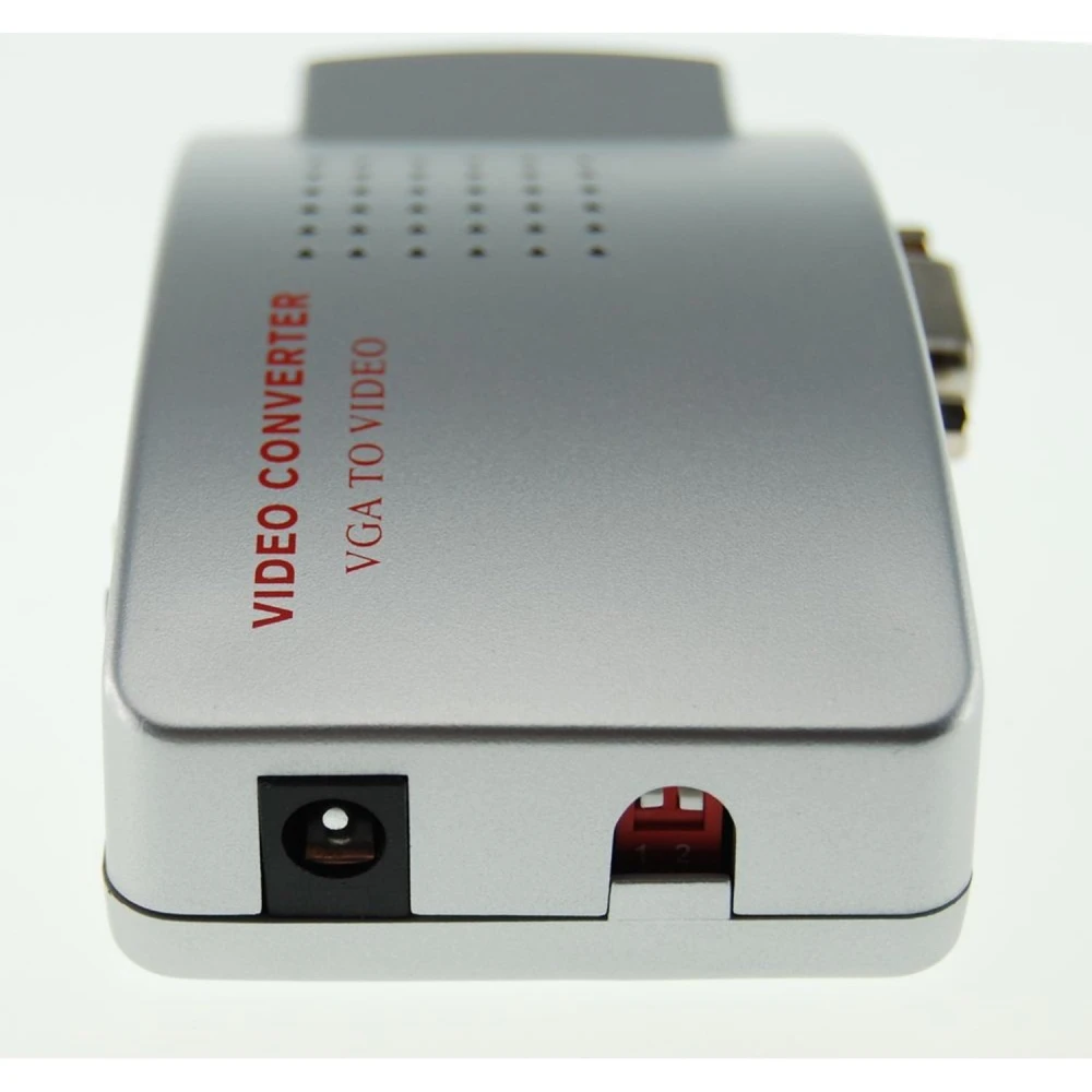 Convertidor VGA a RCA Video y S-Video con selector de señal NTSC y PAL