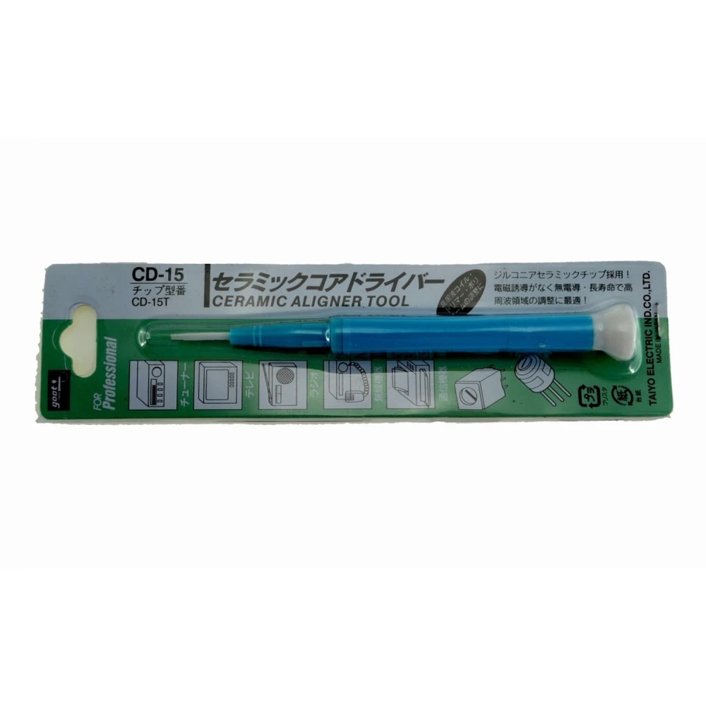 Keramický seřizovací šroubovák pro potenciometry GOOT CD-15 1,3mmx0,4mm