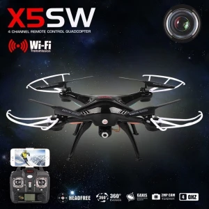 Dron Syma X5SW s HD kamerou a Wi‑Fi - černý quadcopter 4CH 6Axis Gyro