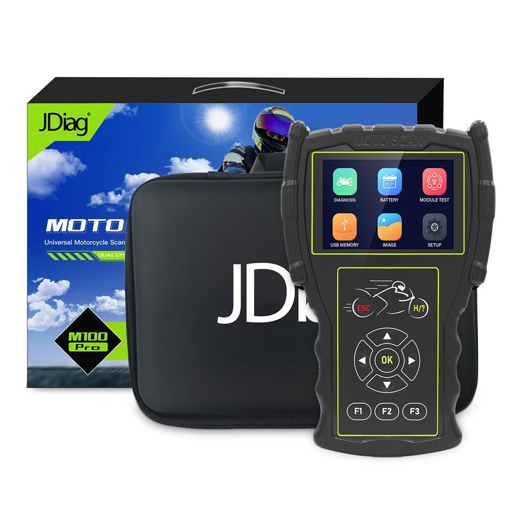 Diagnostický skener OBD pro motorky JDiag M100 Pro pro servis KTM Honda Yamaha Kawasaki BMW