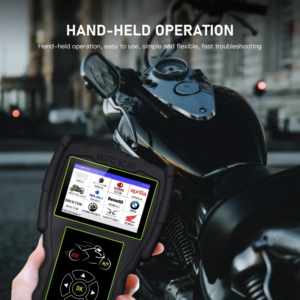 Diagnostický skener OBD pro motorky JDiag M100 Pro pro servis KTM Honda Yamaha Kawasaki BMW