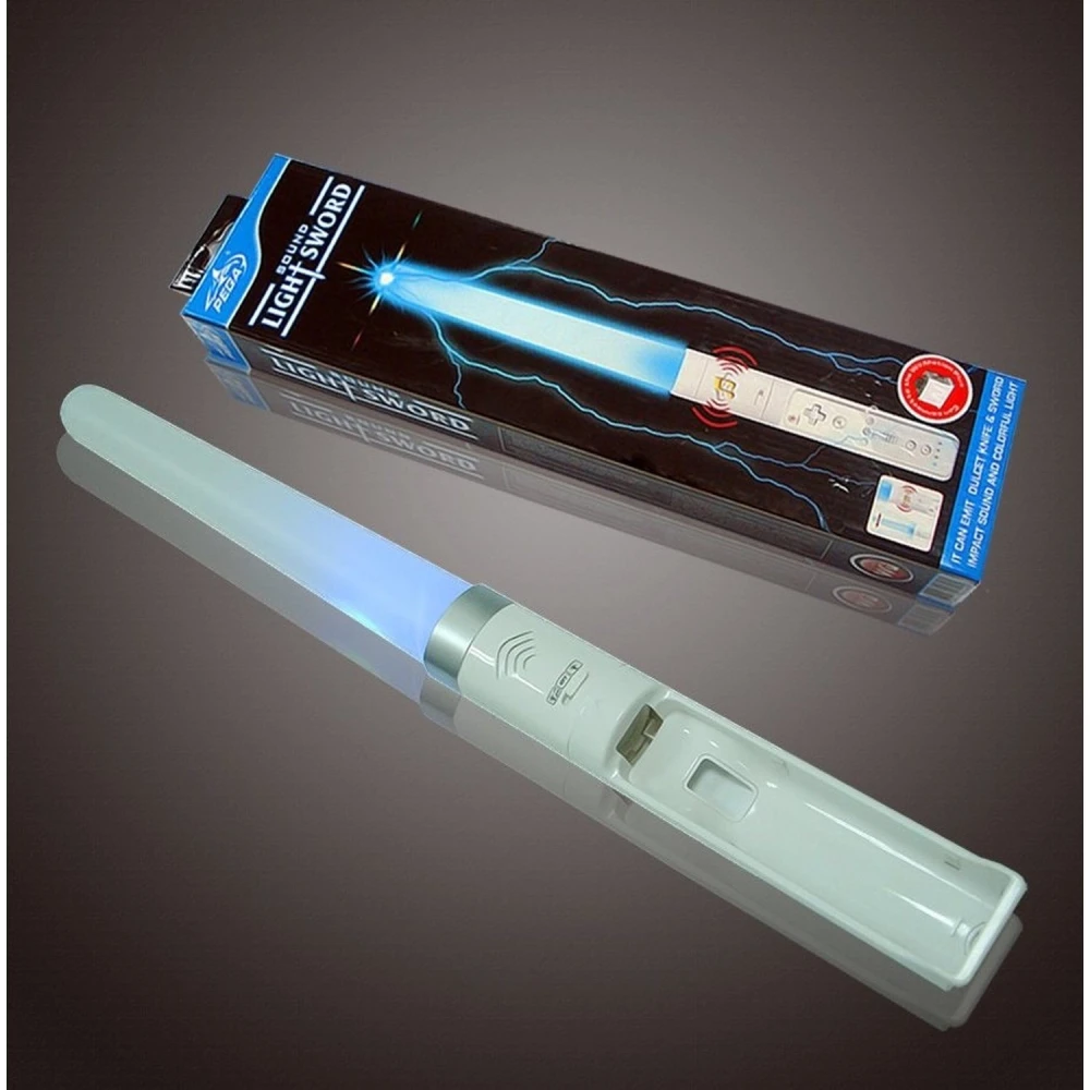 Modrý světelný meč Wii se zvukem pro kompatibilní ovladač Wiimotion Plus