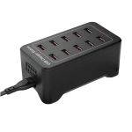 USB nabíjecí stanice 10 portů s IQ Charge - 50W 12A, 2.4A na port