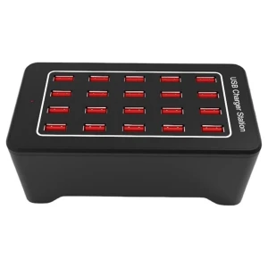 satkit USB nabíjecí stanice 20 portů s IQ Charge - 100W, 2.4A/port