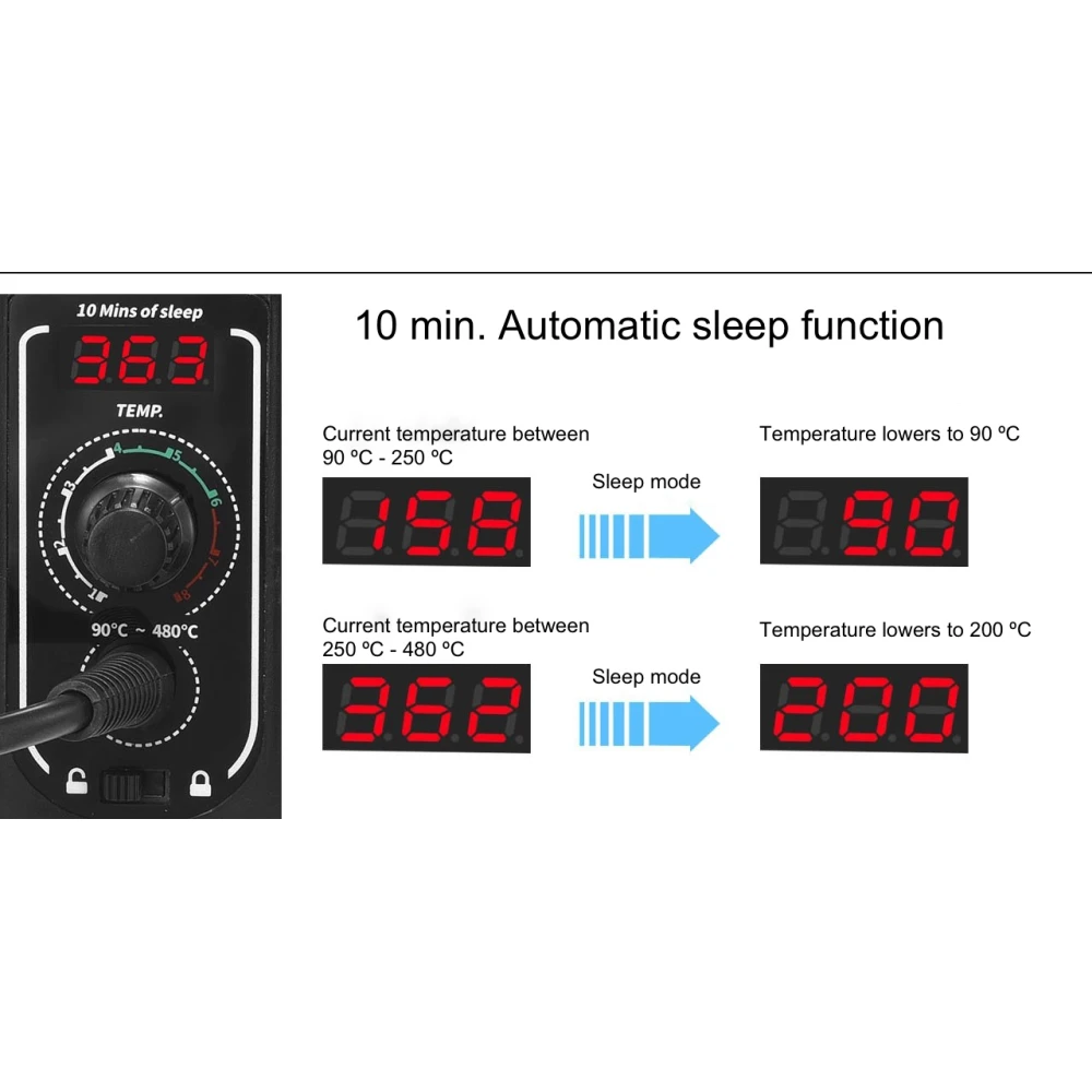 Digitální pájecí stanice Mlink S1 60W s LED displejem a blokováním teploty