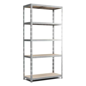 Kovový regál 180x90x40 cm robustní a všestranný s 5 policemi