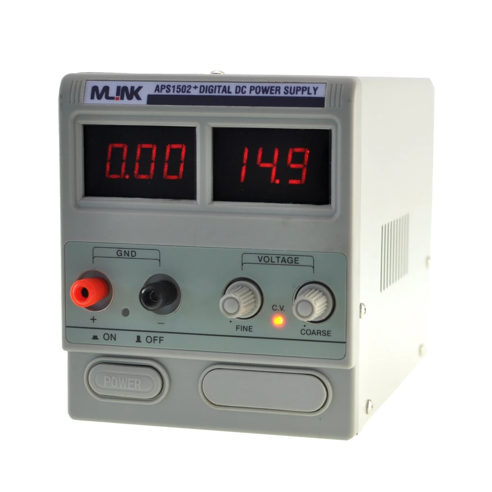 Nastavitelný zdroj 15V 2A s digitálním displejem Mlink APS1502+