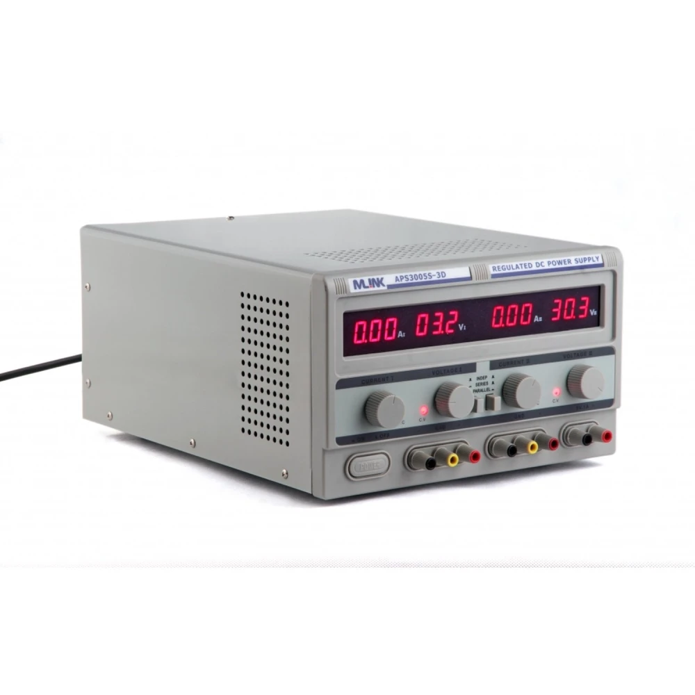 Nastavitelný laboratorní zdroj se 3 výstupy Mlink APS3005S-3D