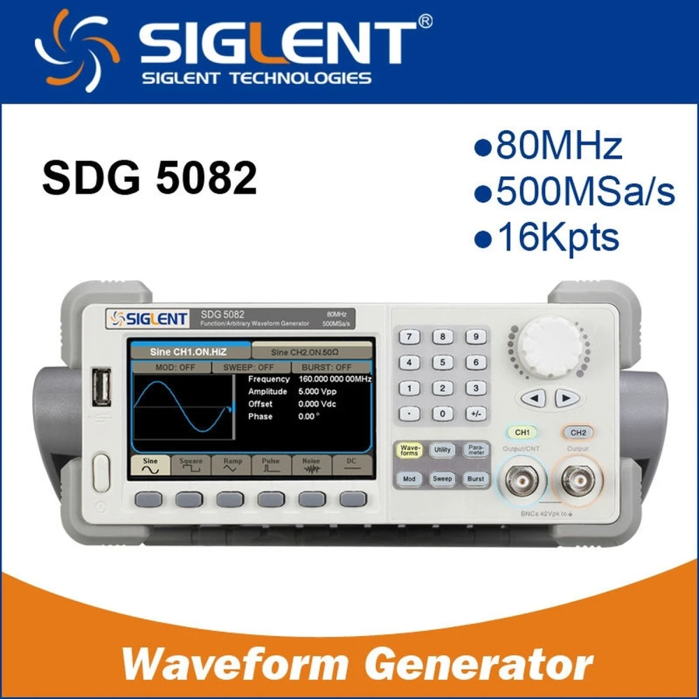 Arbitrární generátor funkcí Siglent SDG5082 80MHz s dvojitým výstupem