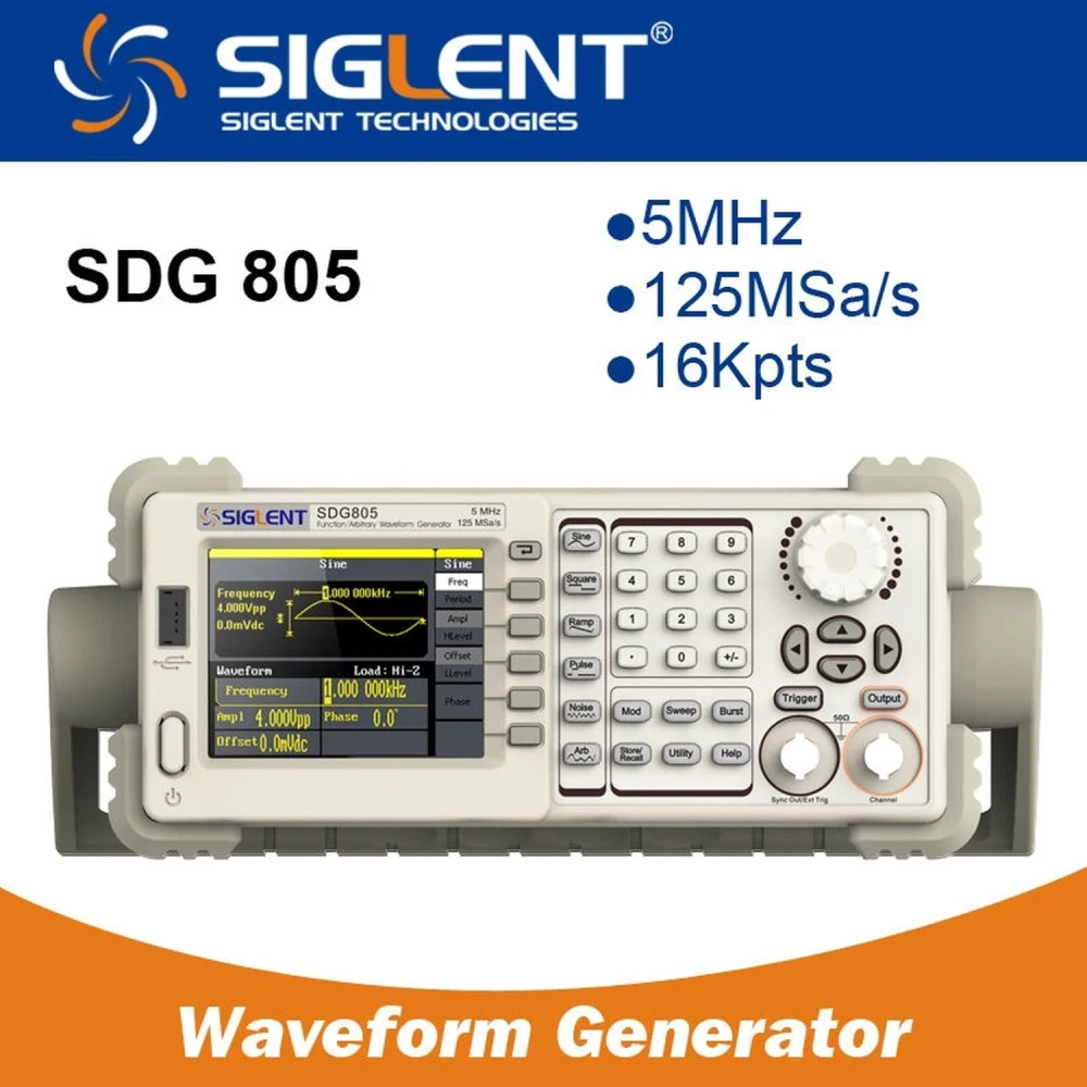 Siglent SDG805 5MHz generátor funkcí s technologií EasyPulse