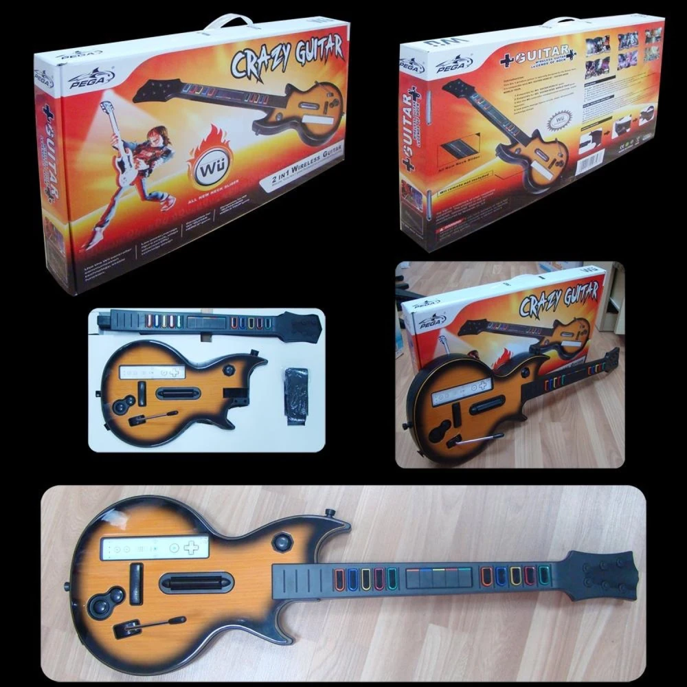 Bezdrátová kytara Wii Crazy Guitar pro kompatibilní hudební hry