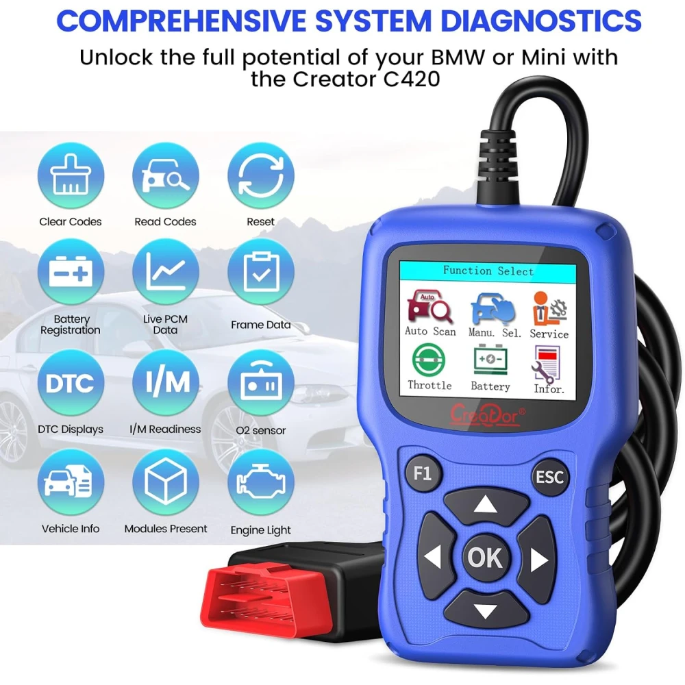 Diagnostická OBD2 sada BMW Creator C420 pro BMW a Mini