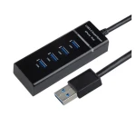 USB 3.0 hub se 4 porty, vypínačem a vysokou rychlostí pro PC a Mac