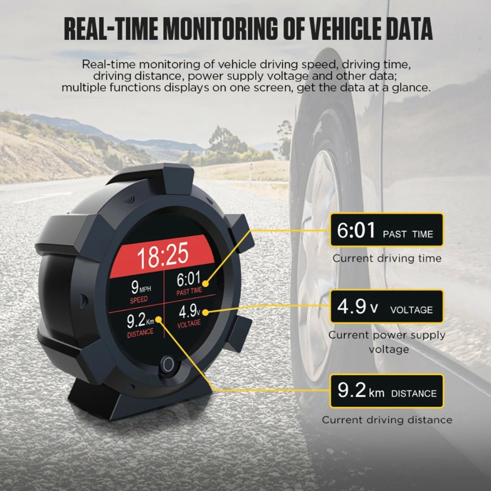 Multifunkční sklonoměr Autool X95 s GPS
