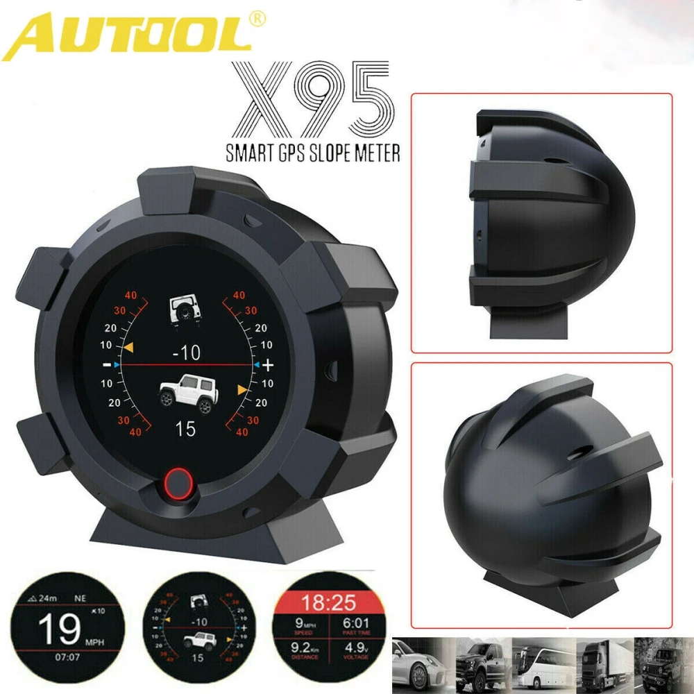 Multifunkční sklonoměr Autool X95 s GPS