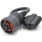 J1939 adaptérní kabel 9Pin na OBD2 16Pin pro diagnostiku
