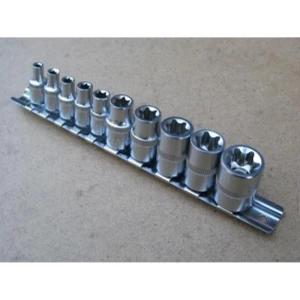TSX TOOL Sada Torx bitů 1/4 - 10dílná TSX TOOL z chromvanadiové oceli