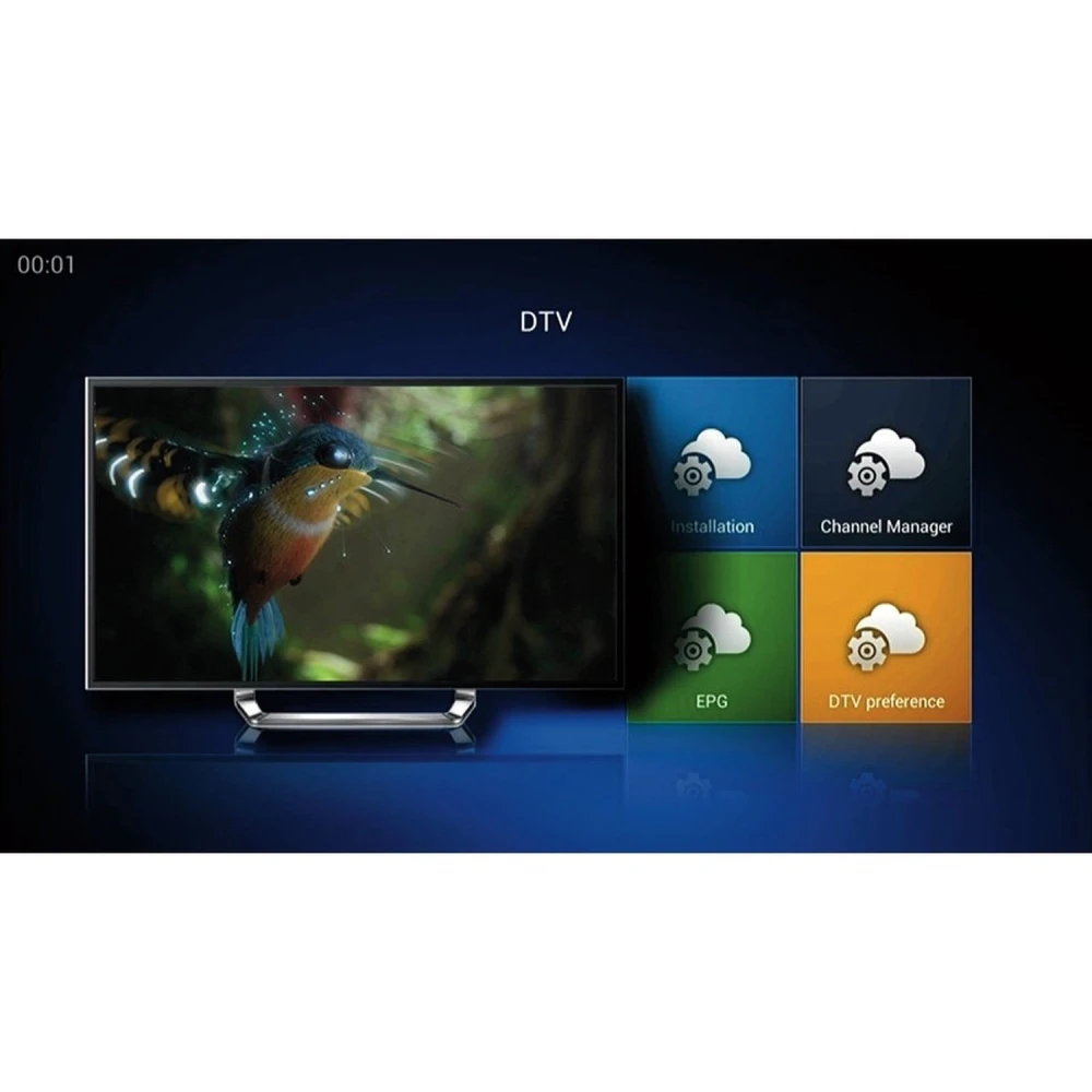 Kii Pro dvojitý tuner DVB-S2/DVB-T2 Android TV Box 2GB/16GB 4K