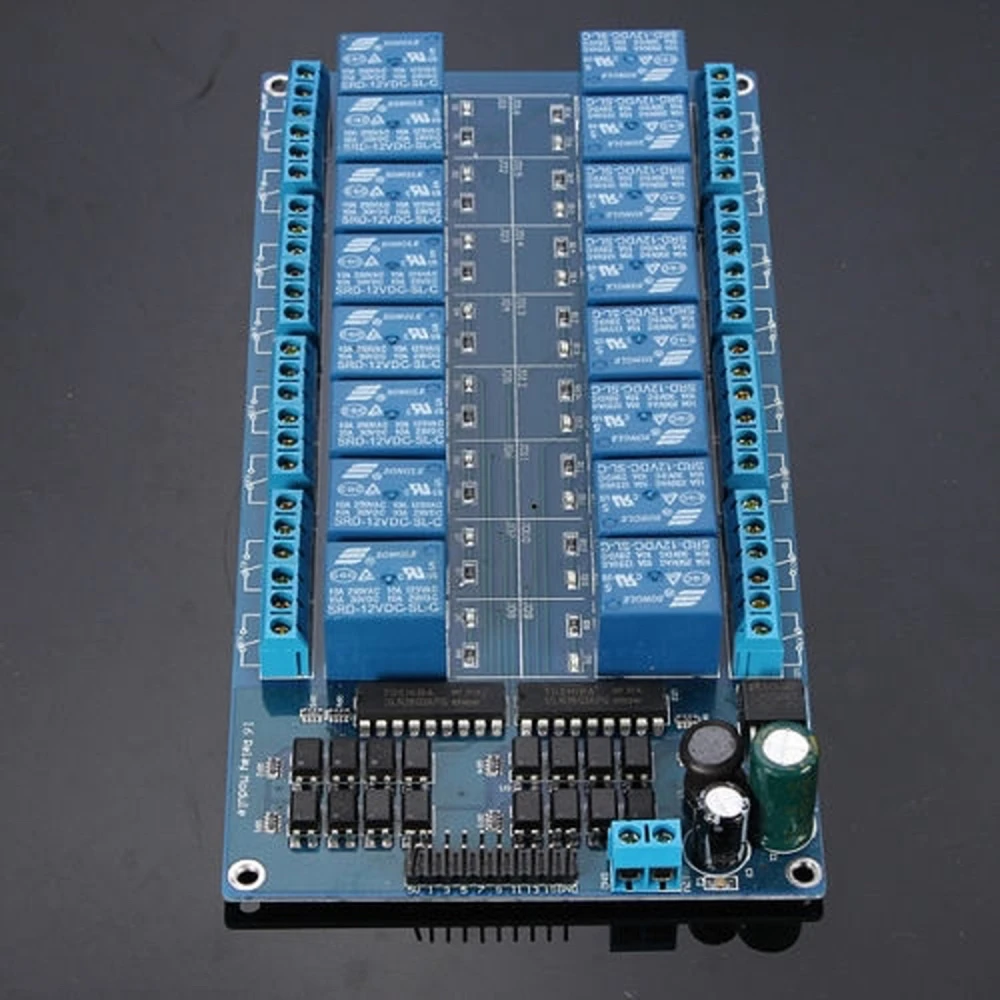 Sada 16 relé 12V pro Arduino se 16 kanály - kompatibilní satkit