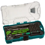 Caja resistente del kit herramientas reparación Pro's Kit SD-9326M abierta con herramientas visibles