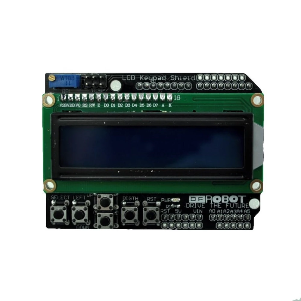 LCD Keypad Shield LCD1602 kompatibilní s Arduino s displejem a tlačítky
