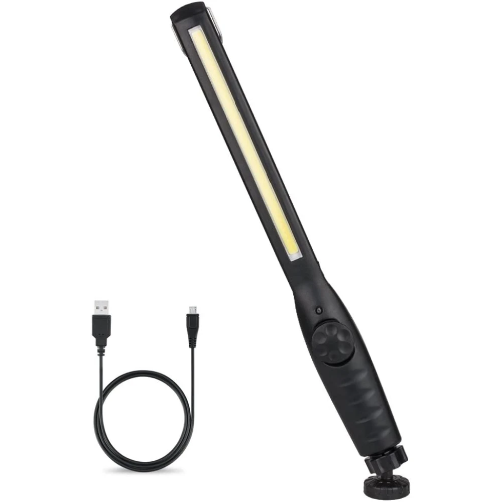 Nabíjecí LED dílenská svítilna se 4 režimy a magnetickou základnou