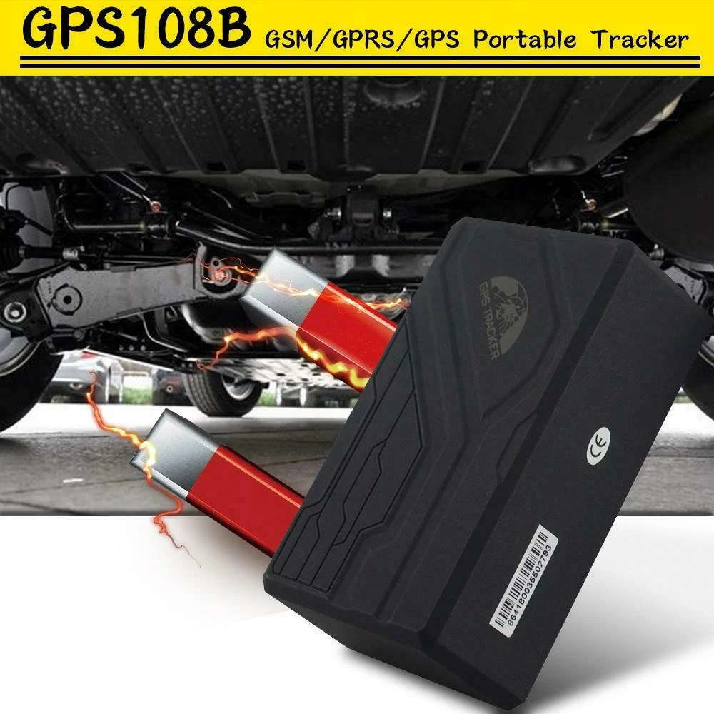 GPS lokátor do auta TK108B s dlouhou výdrží, SOS alarmem a magnetickou základnou