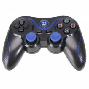 Kompatibilní ovladač DualShock 3 PS3 Bluetooth černý modrý Sixaxis