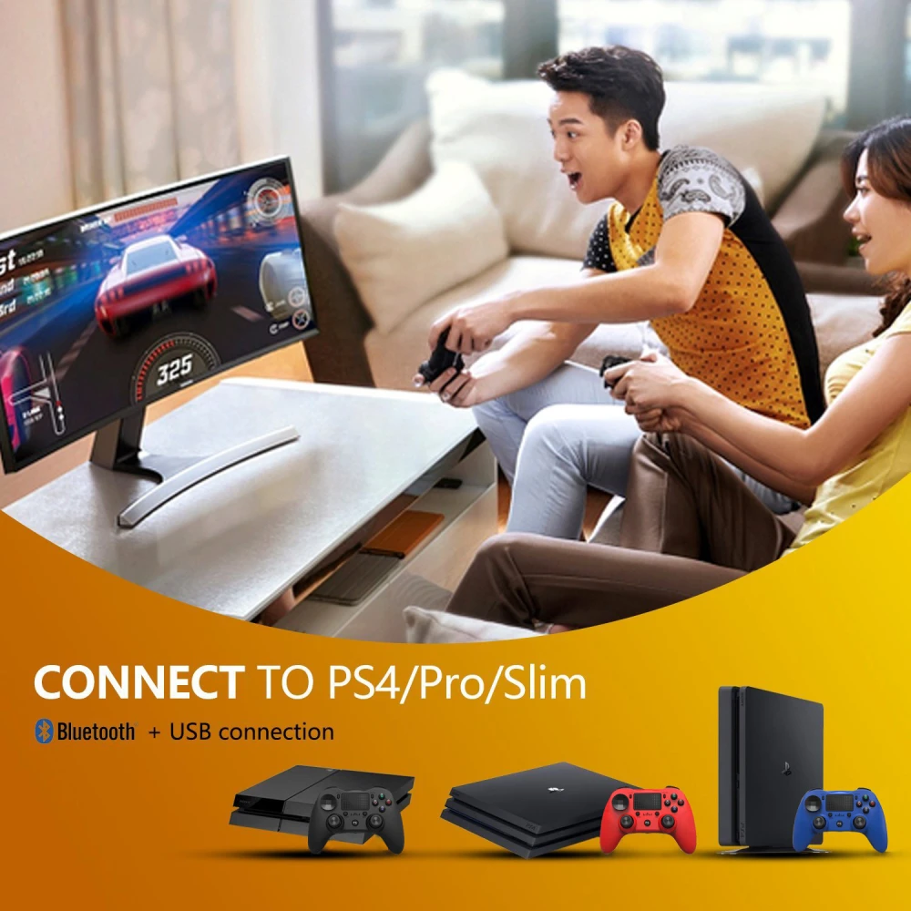 Bezdrátový kompatibilní ovladač PS4 černý DoubleShock 4