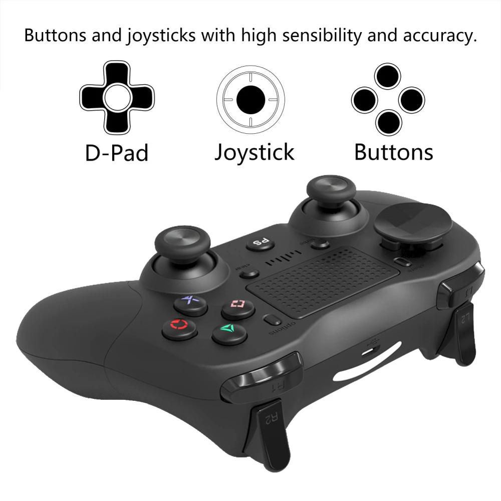 Bezdrátový kompatibilní ovladač PS4 černý DoubleShock 4