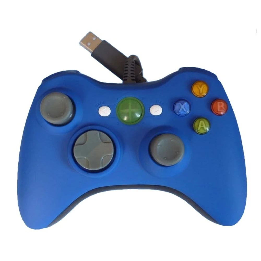Modrý kabelový ovladač pro Xbox 360 pro pohodlné a přesné hraní