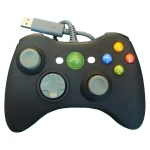 Černý kabelový ovladač Xbox 360 kompatibilní pro maximální pohodlí a kontrolu