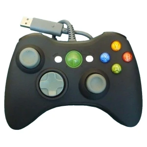 Černý kabelový ovladač Xbox 360 kompatibilní pro maximální pohodlí a kontrolu