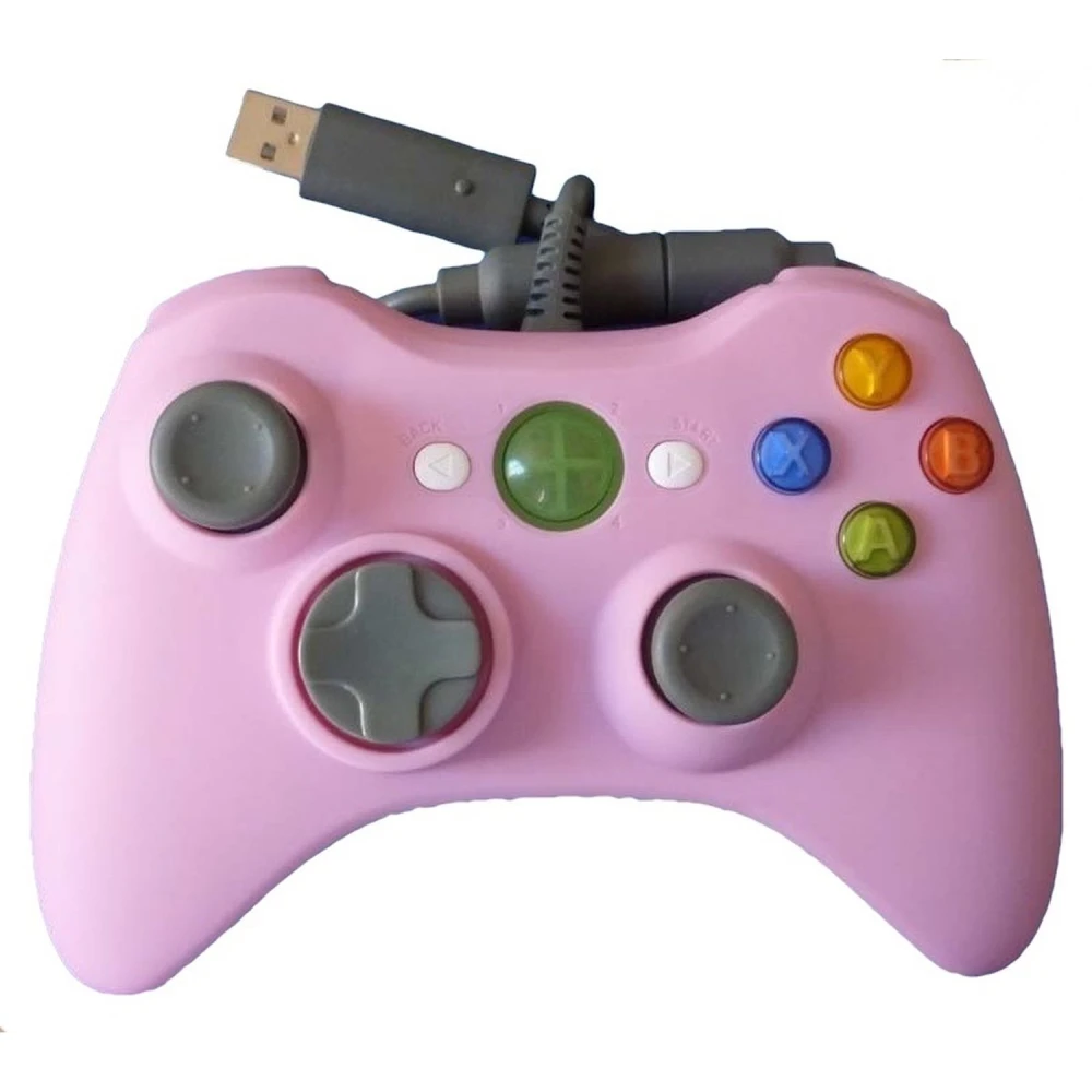 Kompatibilní růžový drátový ovladač Xbox 360