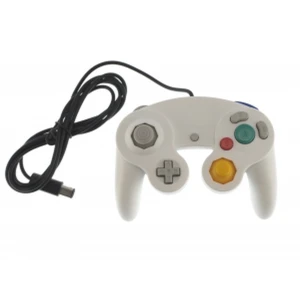 Bílý GameCube ovladač pro Wii s vibrací - satkit