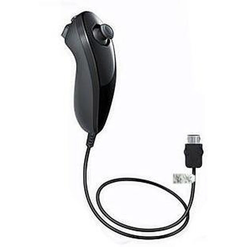 Kompatibilní černý Wii Nunchuck ovladač pro přesné ovládání ve hrách Wii