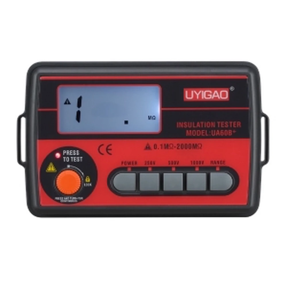 Měřič izolace Uyigao UA60B+ CAT III 1000 V pro odpory až 2000 MΩ