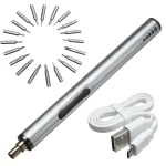 Mini elektrický aku šroubovák USB dobíjecí 3 LED multifunkční 22v1 sada