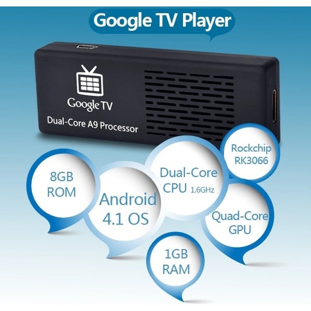 Mini PC MK808 Android Dual-Core 4.1.1, 1GB RAM, 8GB ROM Wi-Fi HDMI
