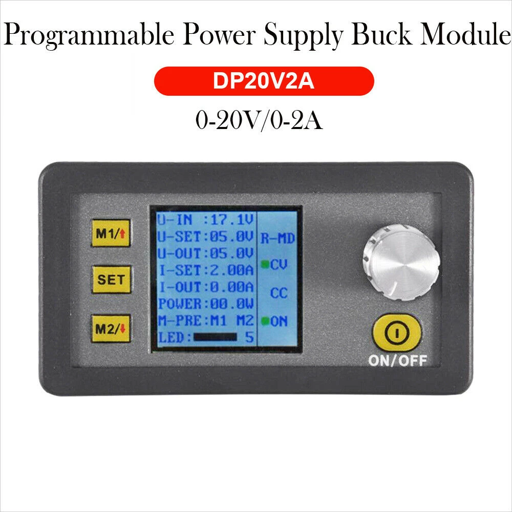 Vysoce přesný programovatelný napájecí modul DP20V2A s LCD displejem