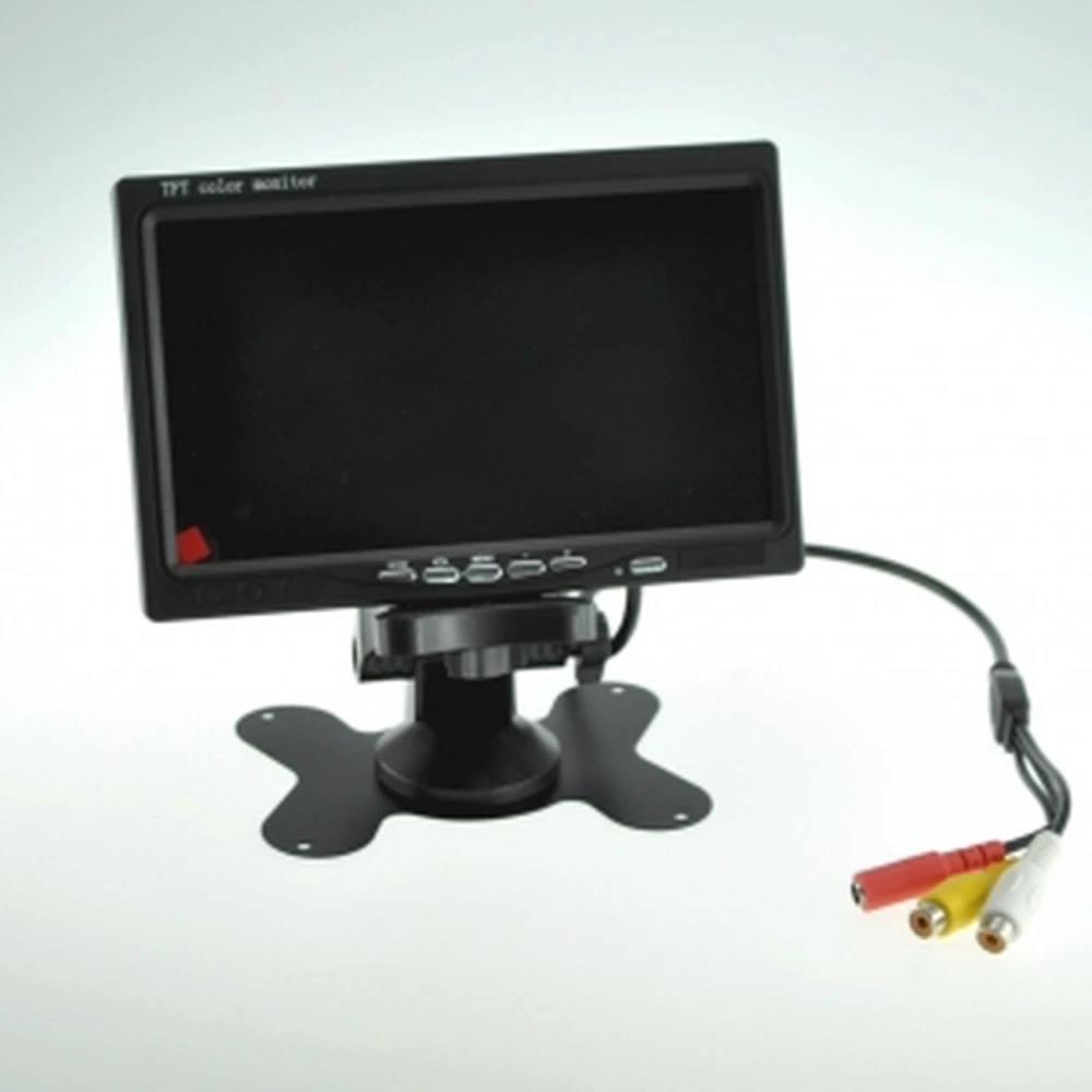 Vestavný monitor 7 palců do auta se 2 video vstupy