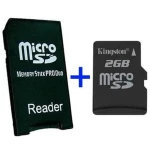 MS Pro Duo adaptér + MicroSD 2GB kompatibilní se Sony PSP