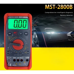 MST-2800B digitální multimetr s velkým LCD displejem pro autoelektriku