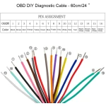 OBD2 zásuvka prodlužovací kabel 1m pro přesnou diagnostiku vozidel
