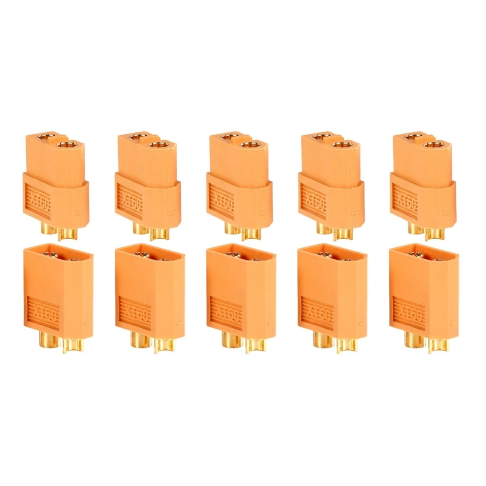 Pack 10 konektorů XT60 (5 samice + 5 samec) pro LiPo baterie Amass