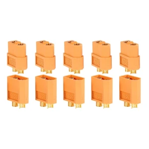 Pack 10 konektorů XT60 (5 samice + 5 samec) pro LiPo baterie Amass